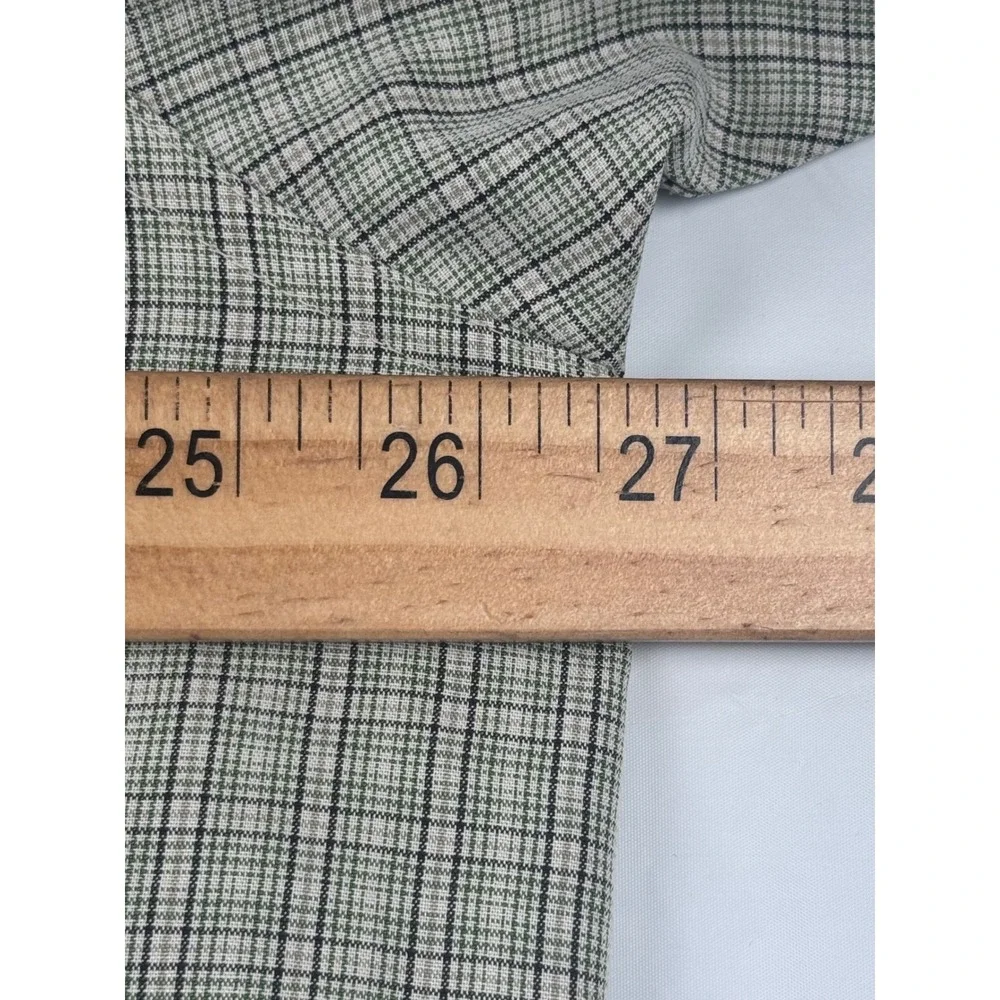 The North Face Mens XXL Beige Plaid Short Sleeve Hiking Button Up‎ Shirt Modal